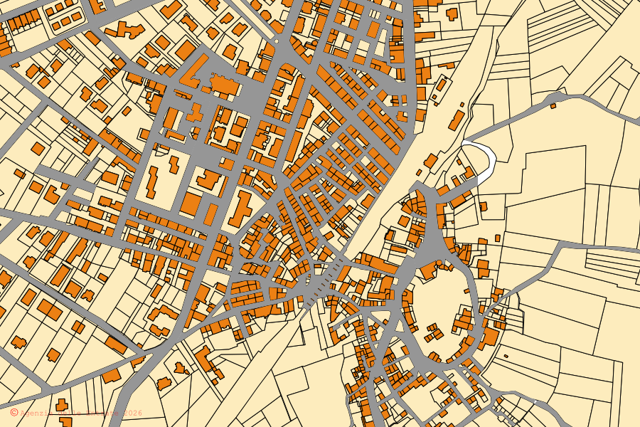 Mappa catastale del centro di Collarmele: particelle e fabbricati, cartografia Agenzia delle Entrate