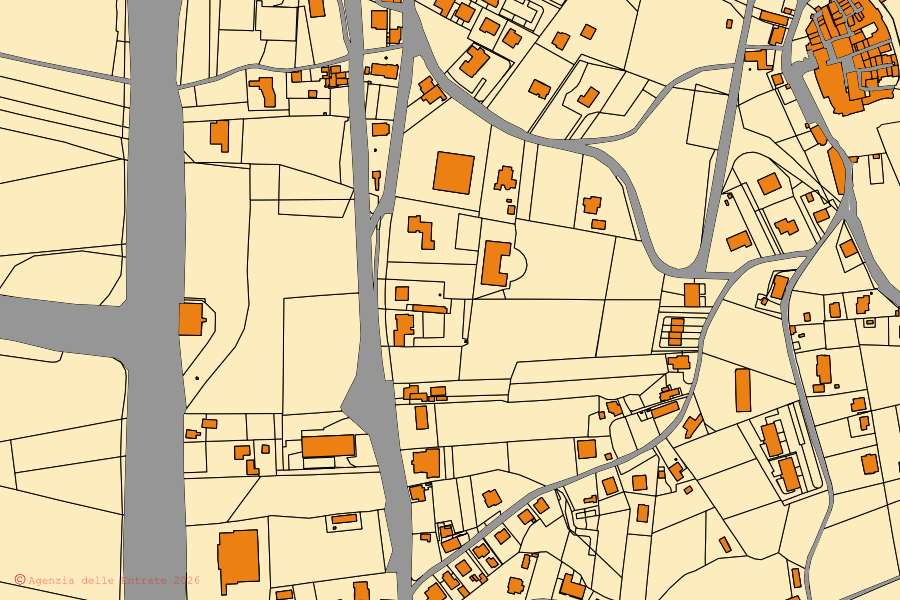 Mappa catastale del centro di Collazzone: particelle e fabbricati, cartografia Agenzia delle Entrate