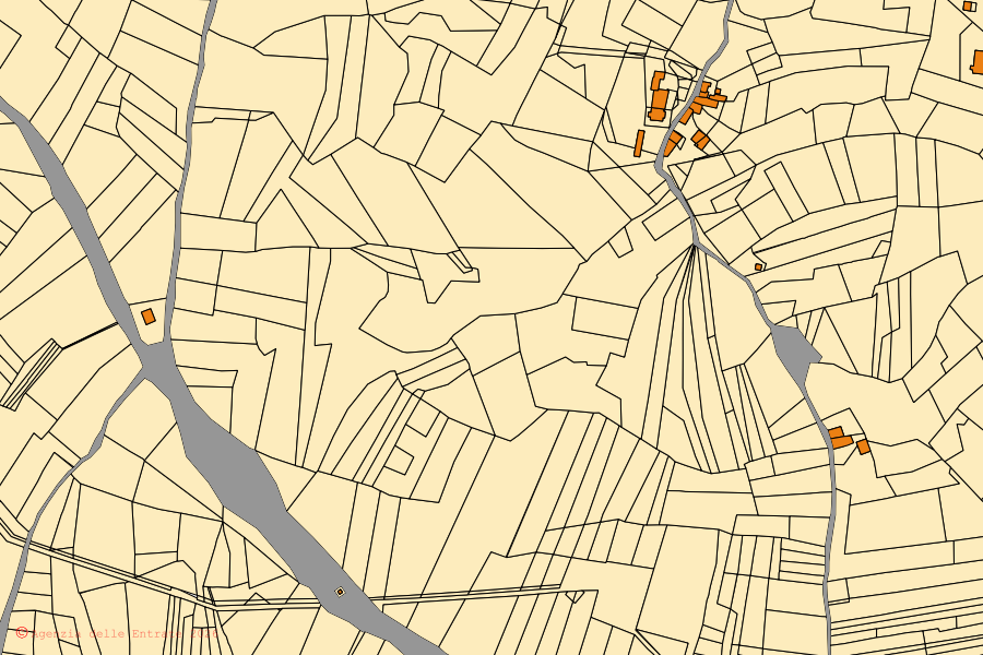 Mappa catastale del centro di Colle d'Anchise: particelle e fabbricati, cartografia Agenzia delle Entrate