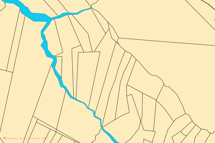 Mappa catastale del centro di Colli Verdi: particelle e fabbricati, cartografia Agenzia delle Entrate