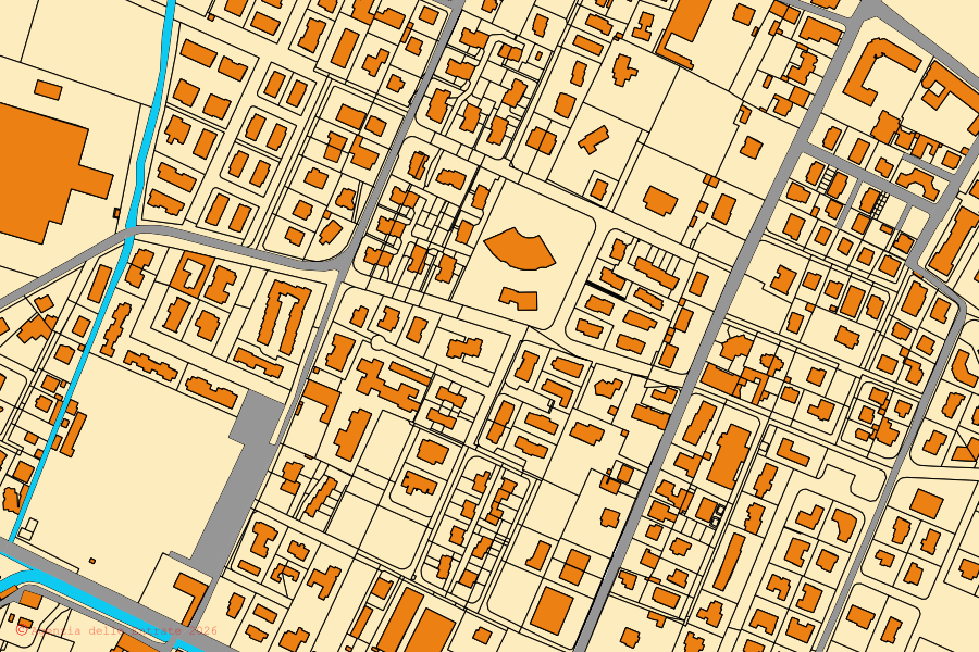 Mappa catastale del centro di Cologne: particelle e fabbricati, cartografia Agenzia delle Entrate