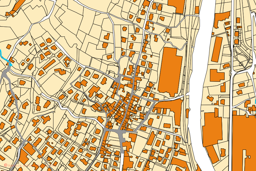 Mappa catastale del centro di Colzate: particelle e fabbricati, cartografia Agenzia delle Entrate