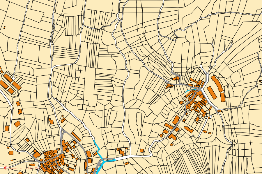 Mappa catastale del centro di Como: particelle e fabbricati, cartografia Agenzia delle Entrate