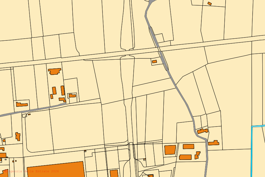 Mappa catastale del centro di Concamarise: particelle e fabbricati, cartografia Agenzia delle Entrate