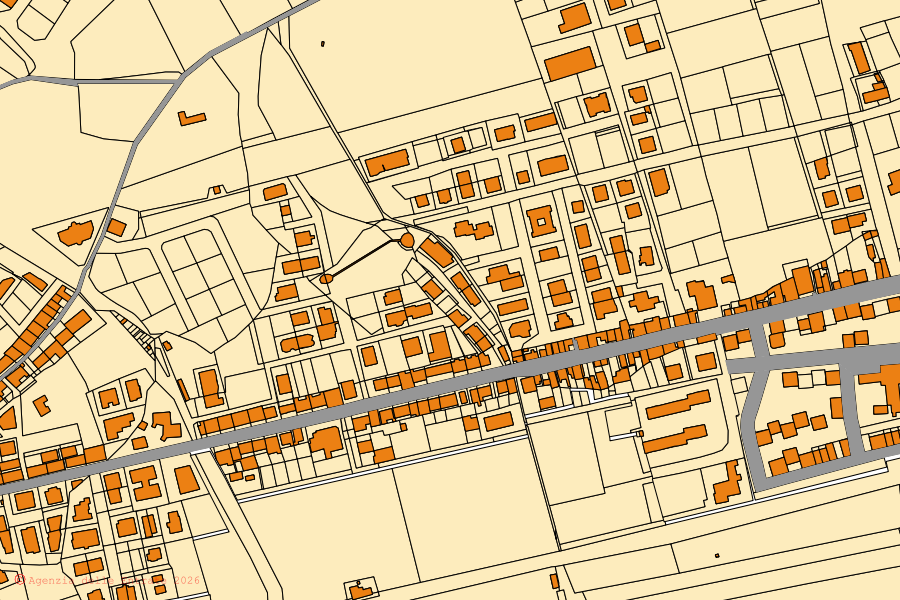 Mappa catastale del centro di Condofuri: particelle e fabbricati, cartografia Agenzia delle Entrate