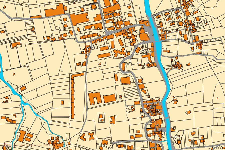 Mappa catastale del centro di Corbara: particelle e fabbricati, cartografia Agenzia delle Entrate