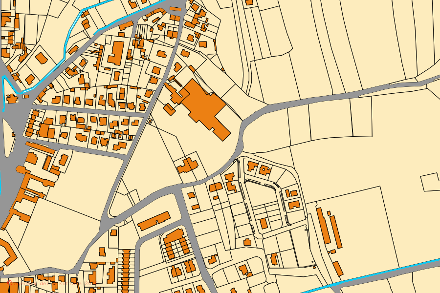 Mappa catastale del centro di Cordovado: particelle e fabbricati, cartografia Agenzia delle Entrate