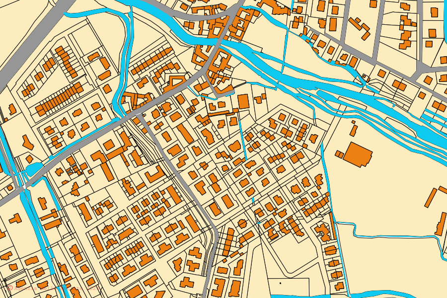 Mappa catastale del centro di Cornegliano Laudense: particelle e fabbricati, cartografia Agenzia delle Entrate
