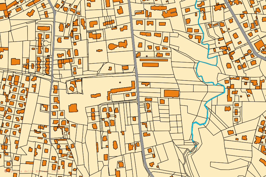 Mappa catastale del centro di Cossato: particelle e fabbricati, cartografia Agenzia delle Entrate