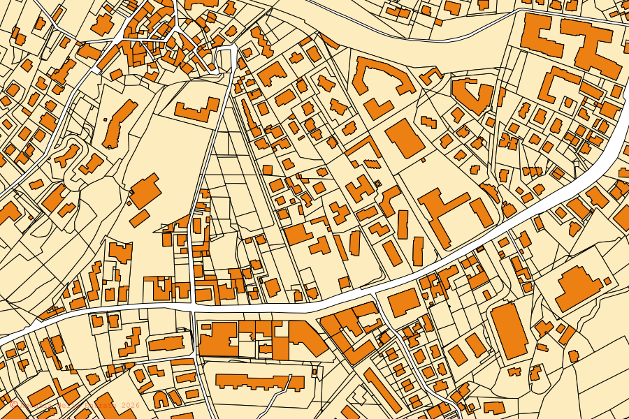 Mappa catastale del centro di Costa Volpino: particelle e fabbricati, cartografia Agenzia delle Entrate