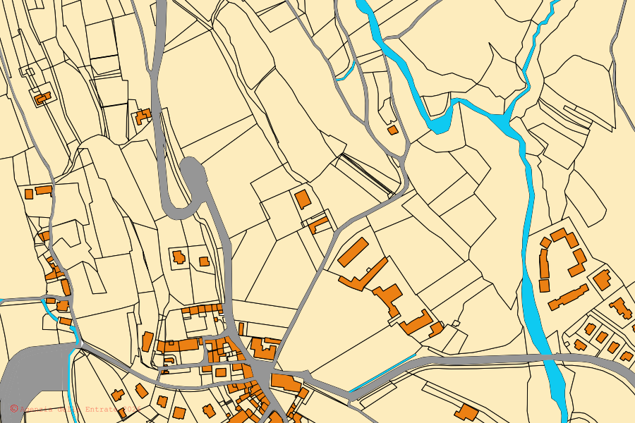 Mappa catastale del centro di Costermano sul Garda: particelle e fabbricati, cartografia Agenzia delle Entrate