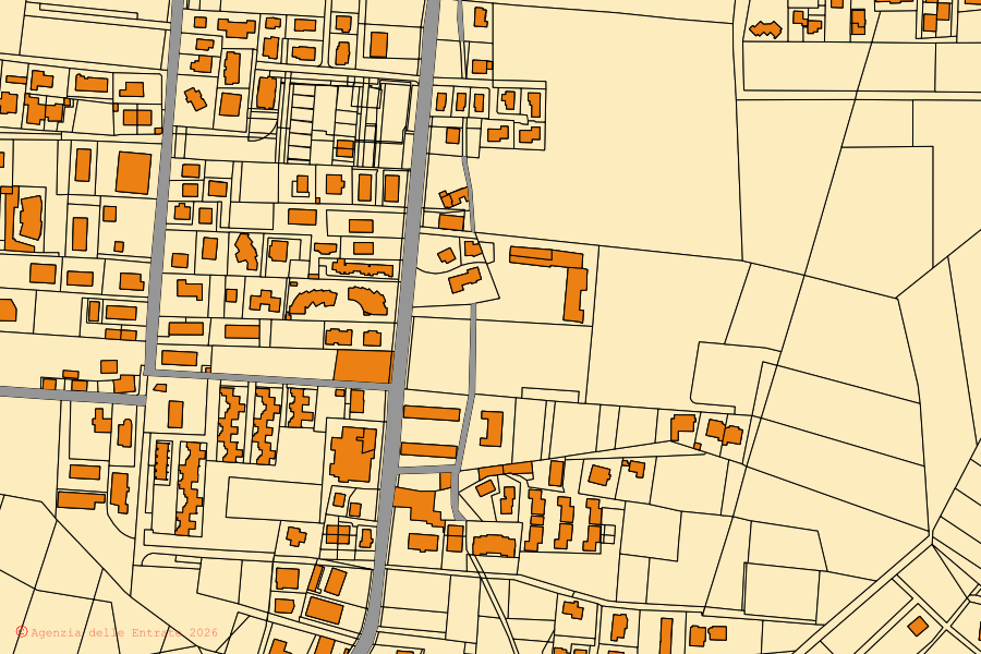 Mappa catastale del centro di Crotone: particelle e fabbricati, cartografia Agenzia delle Entrate