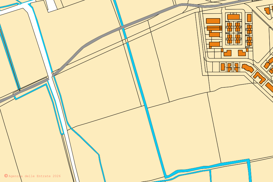 Mappa catastale del centro di Cura Carpignano: particelle e fabbricati, cartografia Agenzia delle Entrate