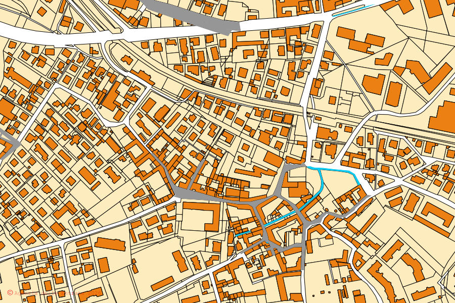 Mappa catastale del centro di Curno: particelle e fabbricati, cartografia Agenzia delle Entrate