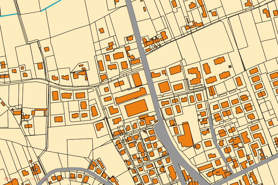 Mappa catastale del centro di Curtarolo: particelle e fabbricati, cartografia Agenzia delle Entrate