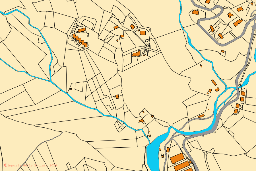Mappa catastale del centro di Deiva Marina: particelle e fabbricati, cartografia Agenzia delle Entrate