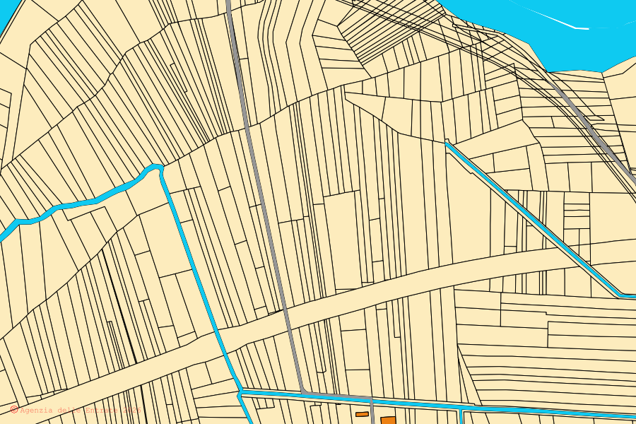 Mappa catastale del centro di Delebio: particelle e fabbricati, cartografia Agenzia delle Entrate