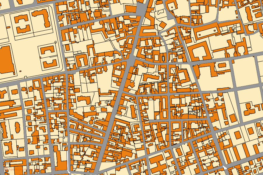 Mappa catastale del centro di Desio: particelle e fabbricati, cartografia Agenzia delle Entrate