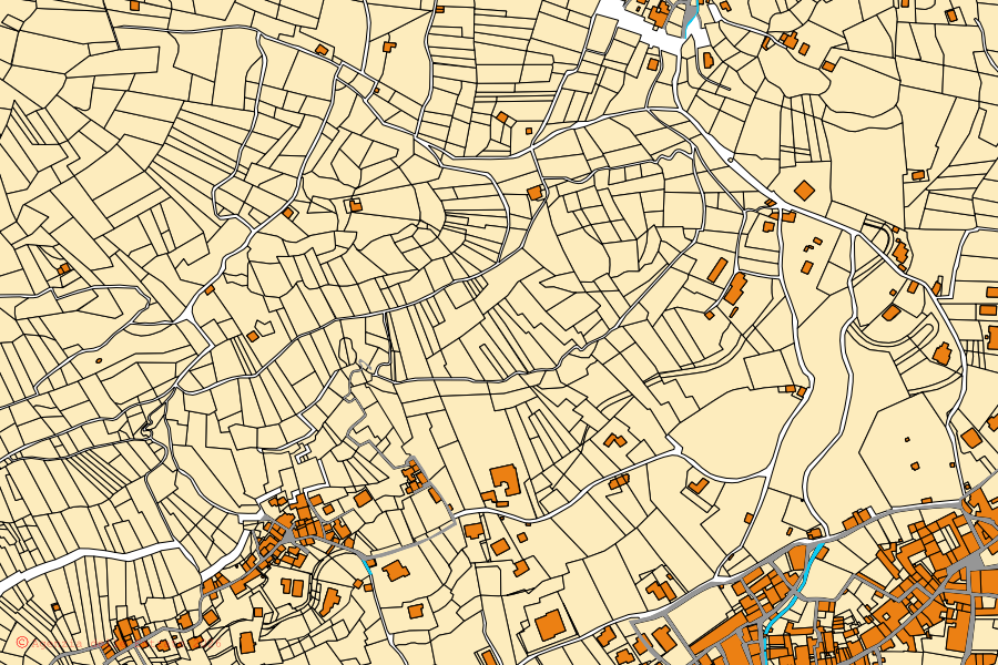Mappa catastale del centro di Domaso: particelle e fabbricati, cartografia Agenzia delle Entrate