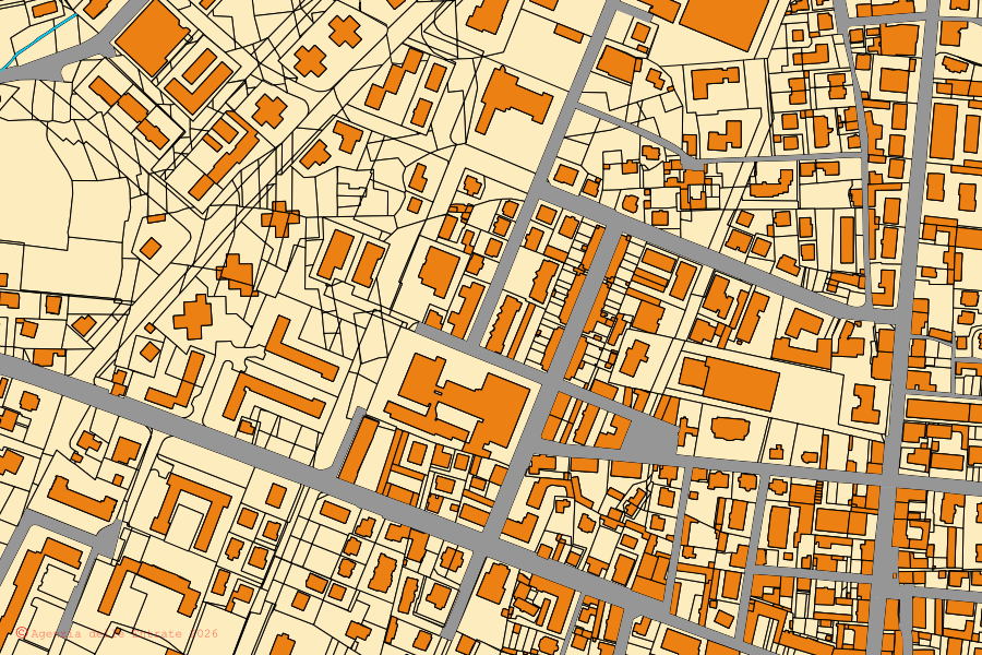 Mappa catastale del centro di Domodossola: particelle e fabbricati, cartografia Agenzia delle Entrate
