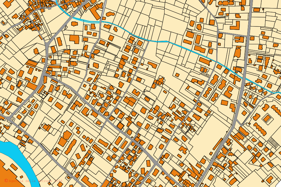 Mappa catastale del centro di Dongo: particelle e fabbricati, cartografia Agenzia delle Entrate