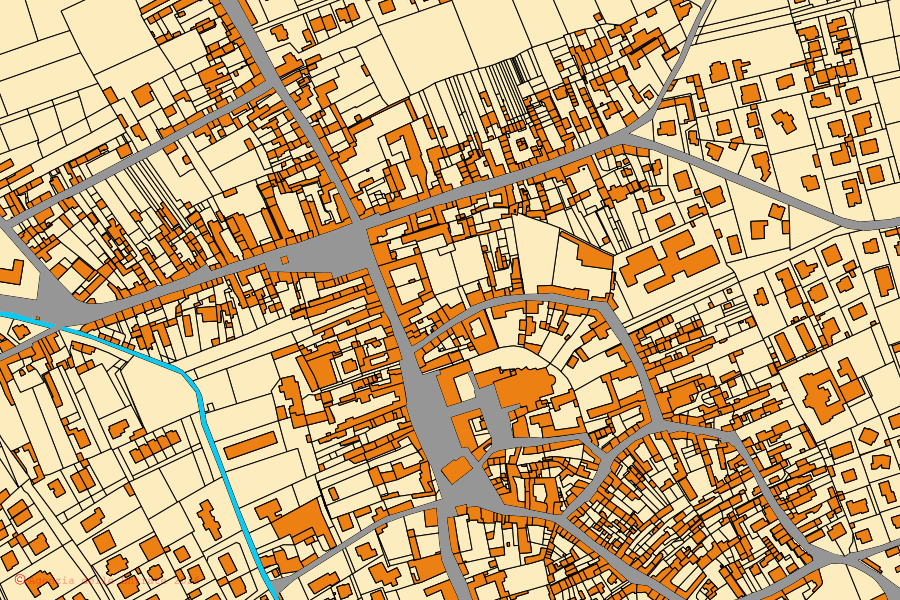 Mappa catastale del centro di Dorno: particelle e fabbricati, cartografia Agenzia delle Entrate