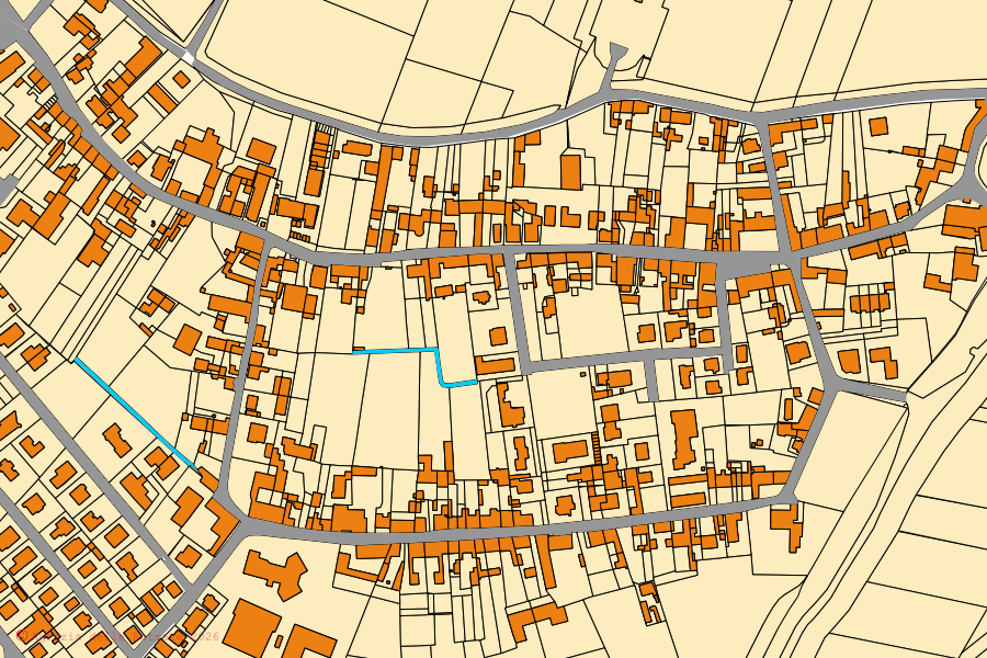 Mappa catastale del centro di Dosolo: particelle e fabbricati, cartografia Agenzia delle Entrate