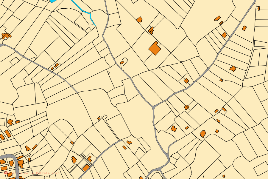 Mappa catastale del centro di Drapia: particelle e fabbricati, cartografia Agenzia delle Entrate