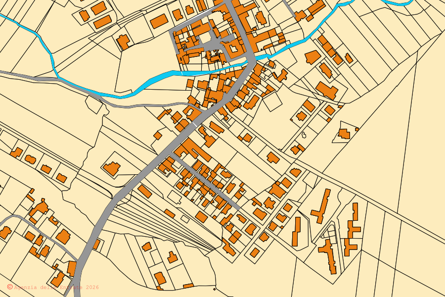 Mappa catastale del centro di Dugenta: particelle e fabbricati, cartografia Agenzia delle Entrate
