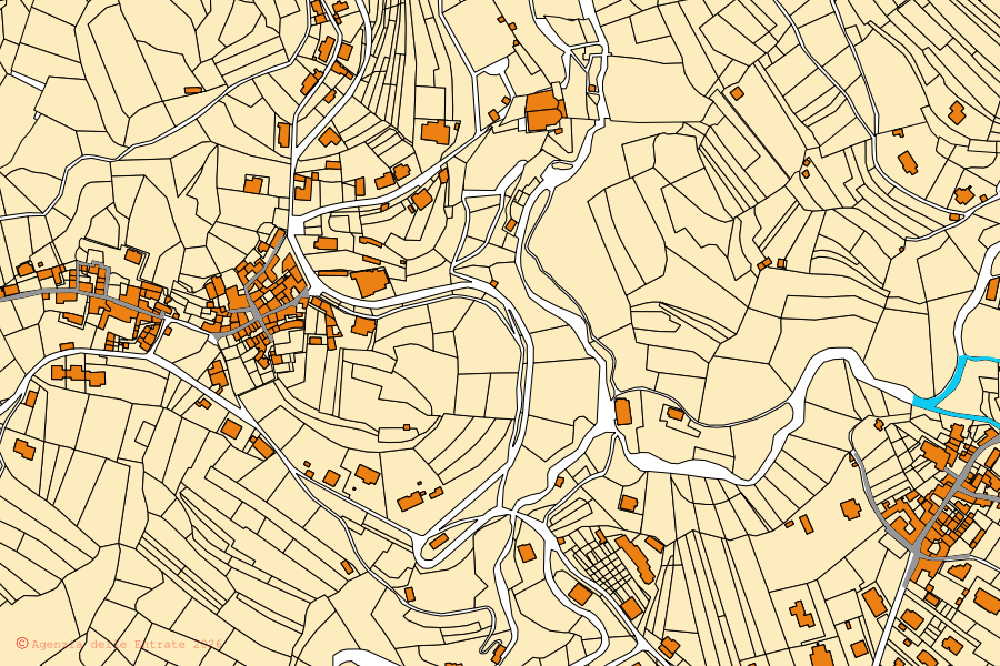 Mappa catastale del centro di Dumenza: particelle e fabbricati, cartografia Agenzia delle Entrate