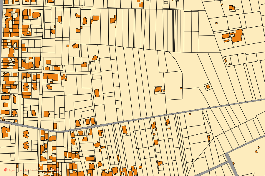 Mappa catastale del centro di Erchie: particelle e fabbricati, cartografia Agenzia delle Entrate