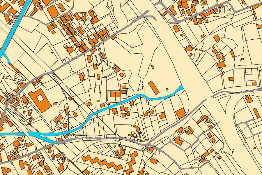 Mappa catastale del centro di Ercolano: particelle e fabbricati, cartografia Agenzia delle Entrate