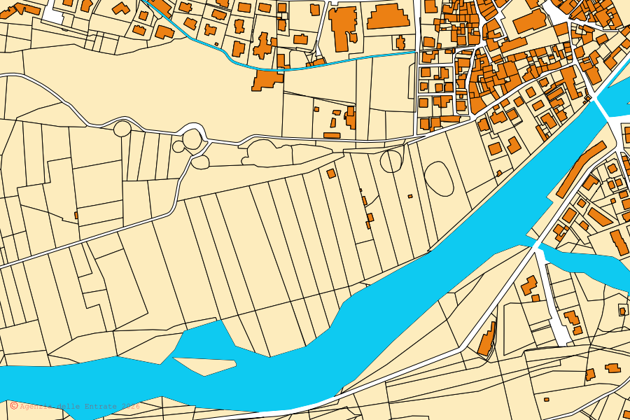 Mappa catastale del centro di Esine: particelle e fabbricati, cartografia Agenzia delle Entrate