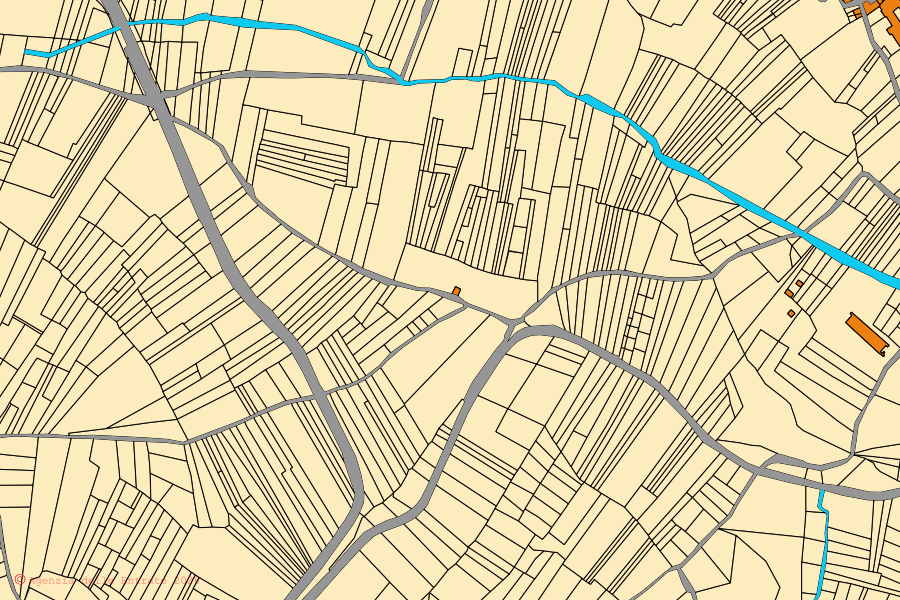 Mappa catastale del centro di Fagnano Alto: particelle e fabbricati, cartografia Agenzia delle Entrate