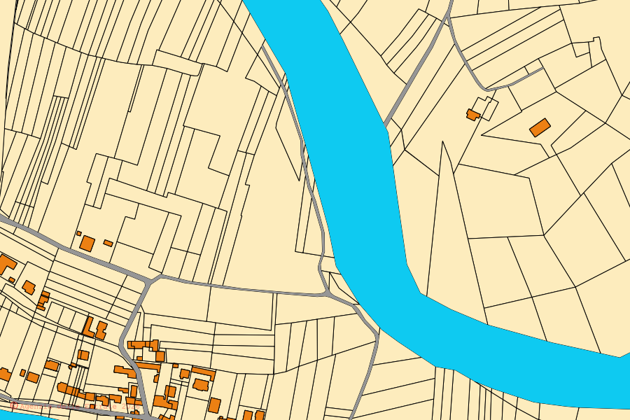 Mappa catastale del centro di Farigliano: particelle e fabbricati, cartografia Agenzia delle Entrate