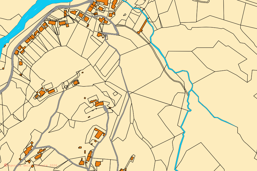 Mappa catastale del centro di Fiesole: particelle e fabbricati, cartografia Agenzia delle Entrate