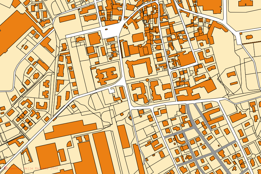Mappa catastale del centro di Figino Serenza: particelle e fabbricati, cartografia Agenzia delle Entrate