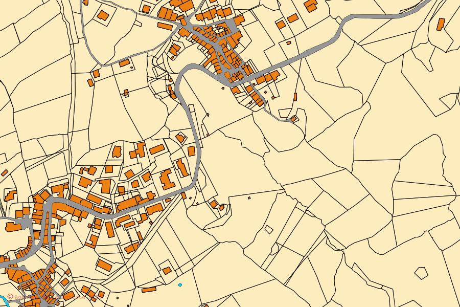 Mappa catastale del centro di Filandari: particelle e fabbricati, cartografia Agenzia delle Entrate