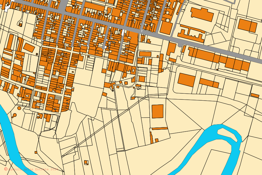 Mappa catastale del centro di Floridia: particelle e fabbricati, cartografia Agenzia delle Entrate