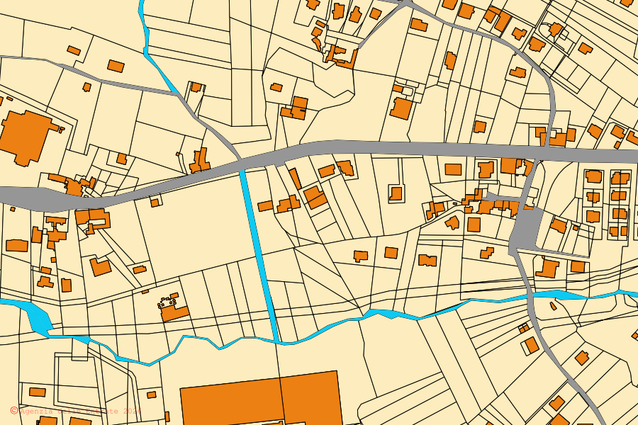 Mappa catastale del centro di Forchia: particelle e fabbricati, cartografia Agenzia delle Entrate