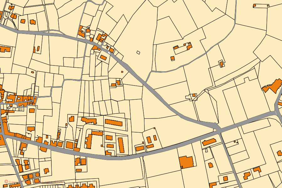 Mappa catastale del centro di Forino: particelle e fabbricati, cartografia Agenzia delle Entrate