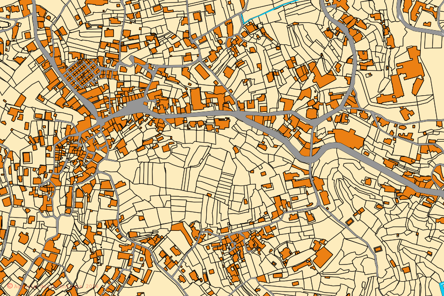 Mappa catastale del centro di Forio: particelle e fabbricati, cartografia Agenzia delle Entrate