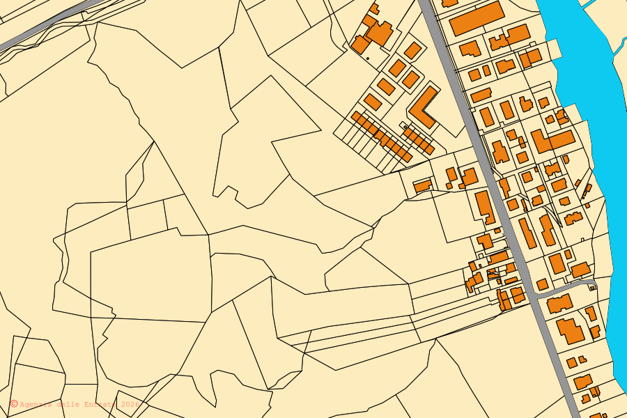 Mappa catastale del centro di Fornovo di Taro: particelle e fabbricati, cartografia Agenzia delle Entrate