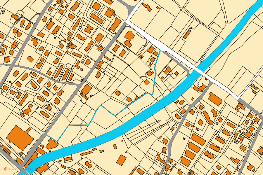 Mappa catastale del centro di Fosdinovo: particelle e fabbricati, cartografia Agenzia delle Entrate