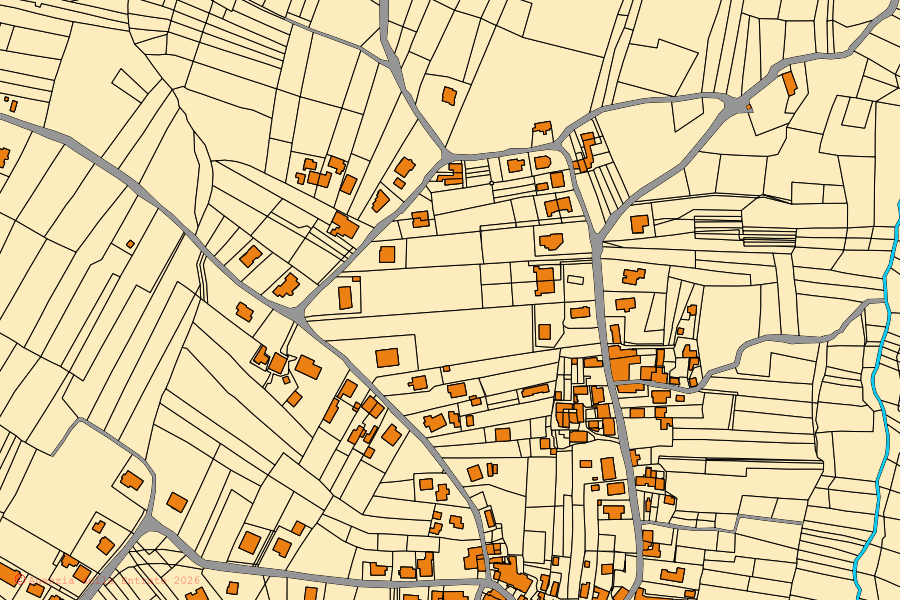Mappa catastale del centro di Fossacesia: particelle e fabbricati, cartografia Agenzia delle Entrate