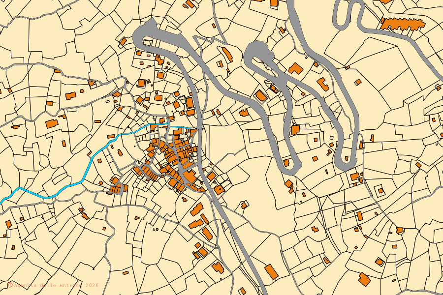 Mappa catastale del centro di Framura: particelle e fabbricati, cartografia Agenzia delle Entrate