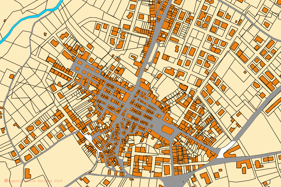 Mappa catastale del centro di Francica: particelle e fabbricati, cartografia Agenzia delle Entrate