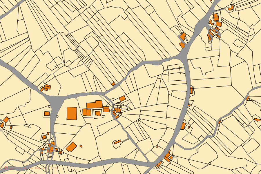 Mappa catastale del centro di Frosolone: particelle e fabbricati, cartografia Agenzia delle Entrate