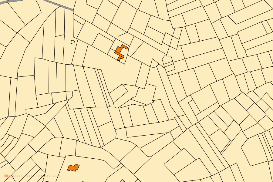 Mappa catastale del centro di Fubine Monferrato: particelle e fabbricati, cartografia Agenzia delle Entrate