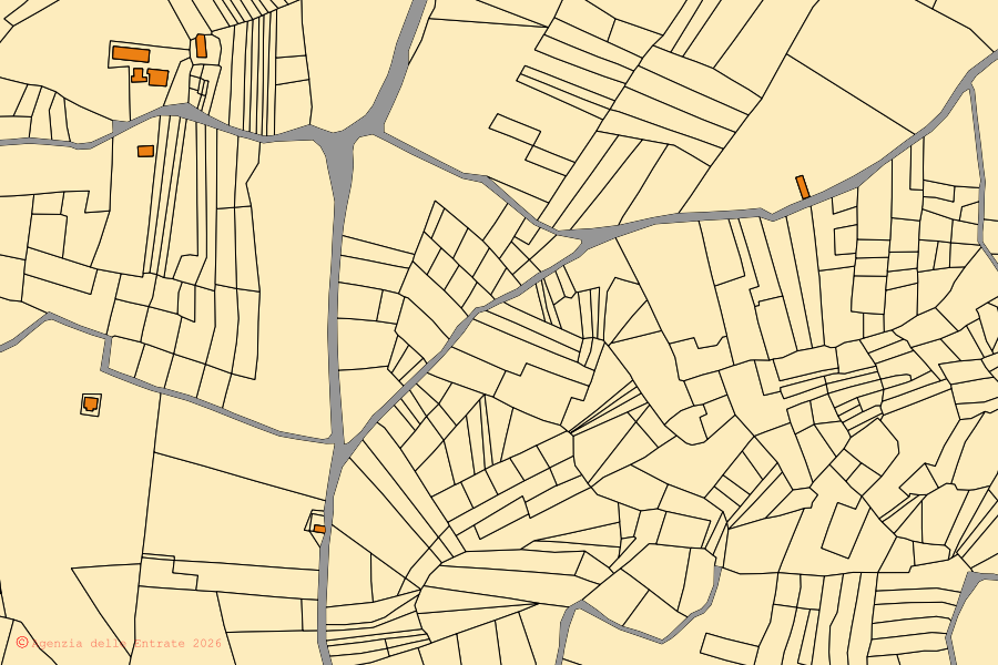 Mappa catastale del centro di Furci: particelle e fabbricati, cartografia Agenzia delle Entrate